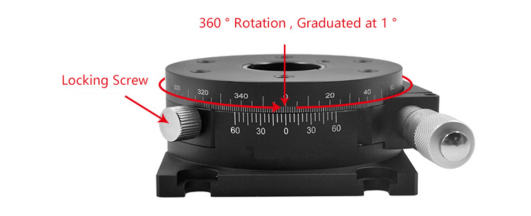 360 Degree Manual Rotation Displacement Stage PT-SD81