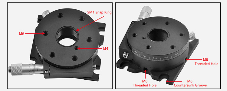 360 Degree Manual Rotation Displacement Stage PT-SD81