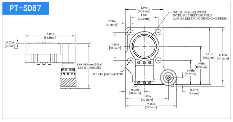 Z-Axis Translation Objective Lens Installation Seat