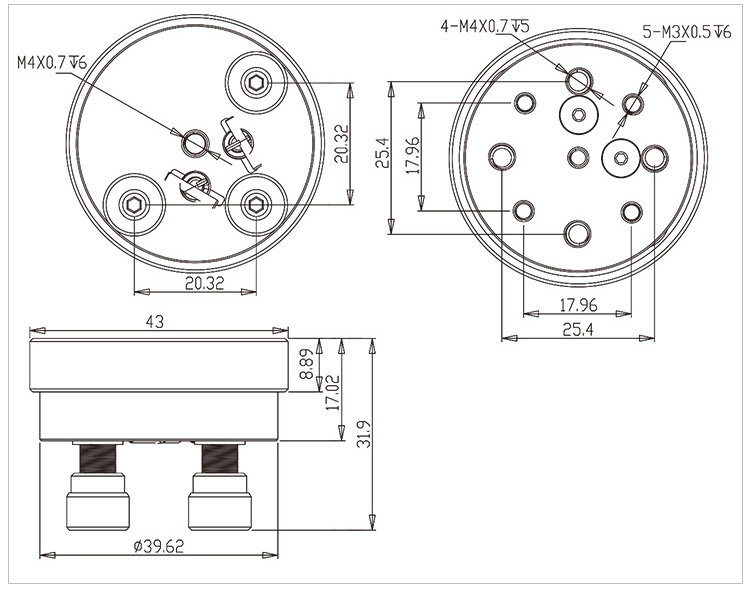 Optical Experiment Tilt Adjustment Installation Base PT-SD91