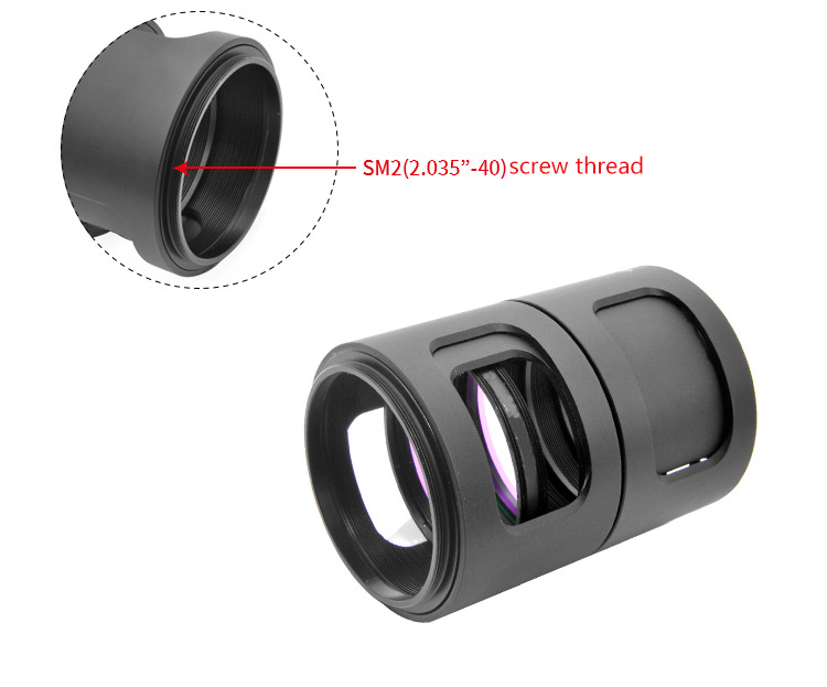 2 Inch Visible Sleeve Tube SM2 Coaxial Optical Lens Shading Cylinder