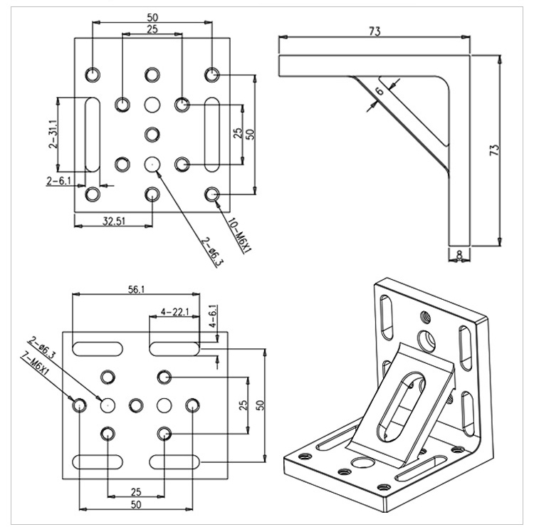 Optical Experiment Right Angle Fixing Block TG17