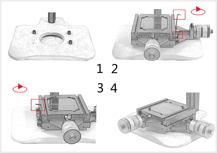 Manual XY Measurement Platform Microscope Stage PT-SC50