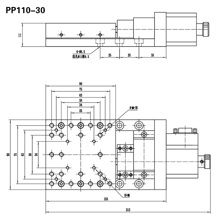 XYZ Three Axis Stage Micro High Precision Electronic Control Stage