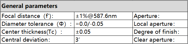 H-K9 plano-convex lens is uncoated.