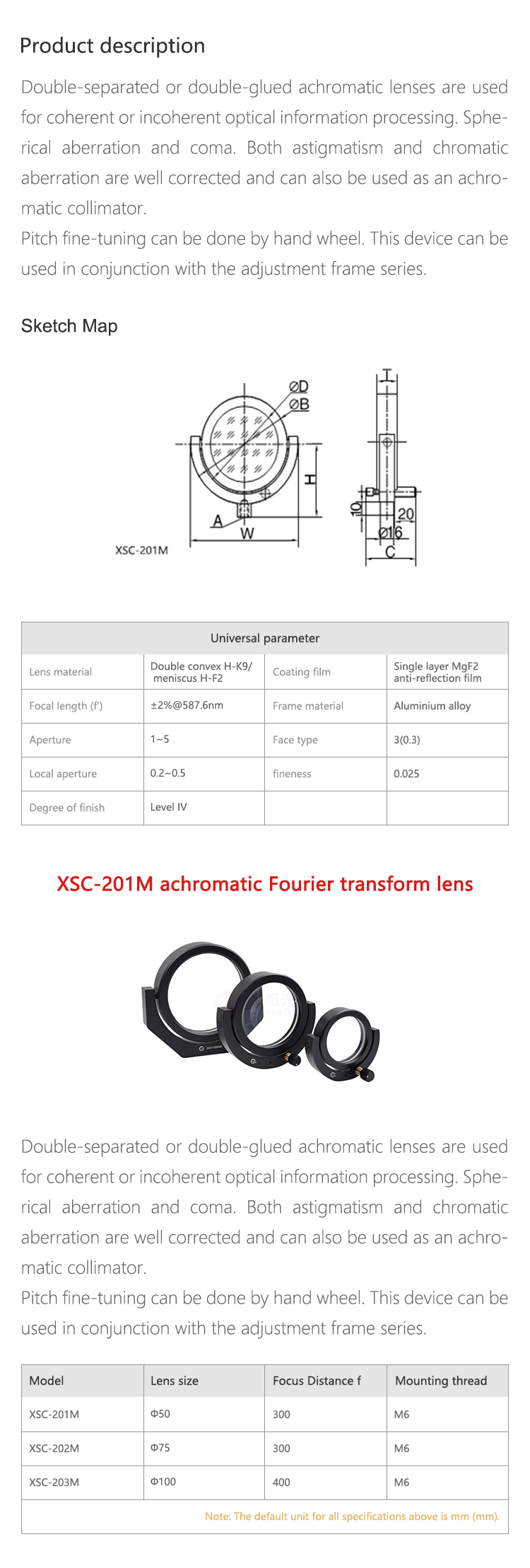 Achromatic air gap lens Fu's lens