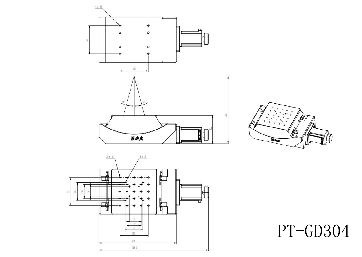 PT-GD304 Motorized Goniometer Stage