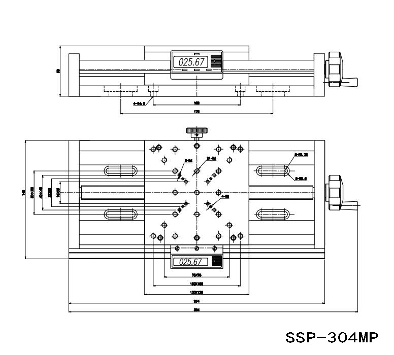 Digital Manual Stage, High precision Micrometer Screw Linear Translation Platform, SSP-301MP