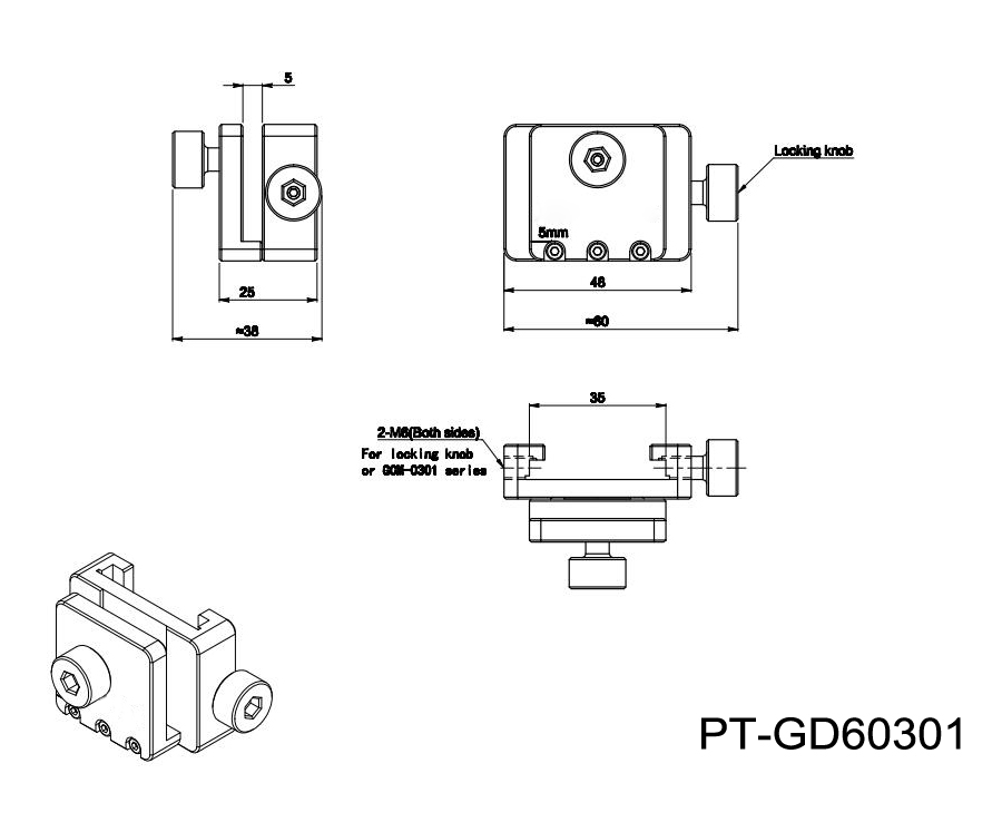 Grid line height gauge adapter bracketPT-GD60311