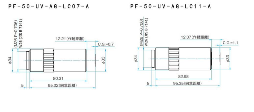 Uv objective PF-50-UV-AG-LC07-A