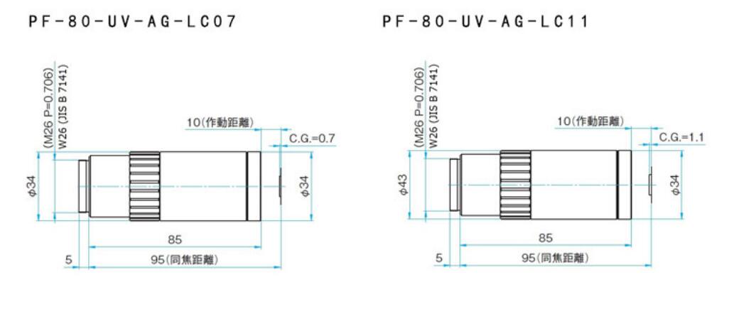 Uv objective PF-50-UV-AG-LC07-A