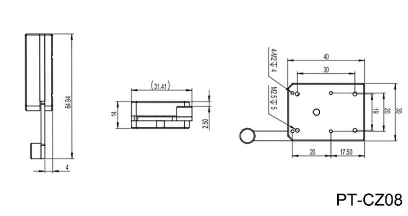 Switching magnetic base adjustable super magnetic seat screw fixed PT-CZ08