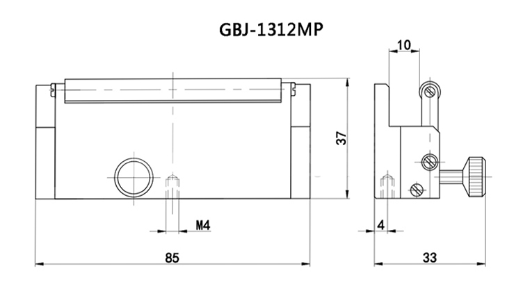 Adjustable dry plate frame square element gripper optical test flat clamp type fixing frameGBJ-301M