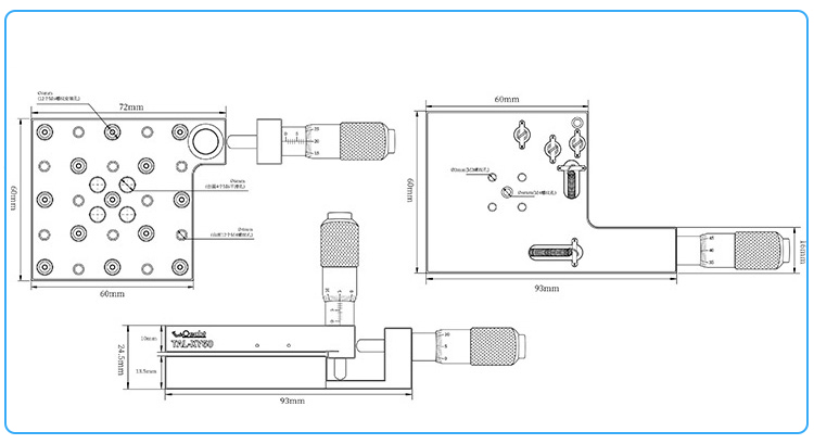 Manual Two Axis Tilt Rotary Stage XY Axis Pitch Deflection Platform PT-QX10