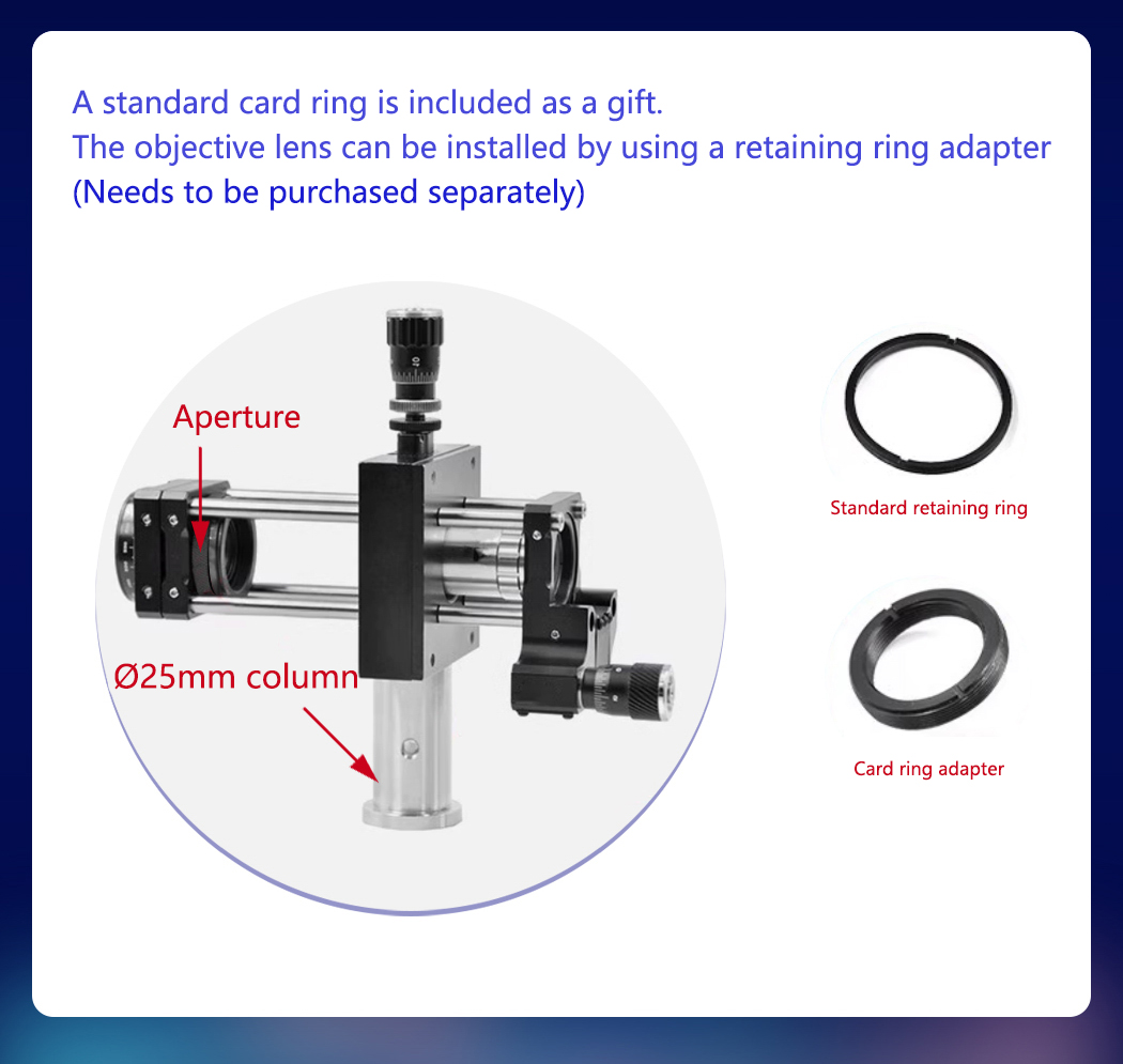 PT-SD87 objective lens mounting frame, Z-axis translation stage, displacement single-axis frame