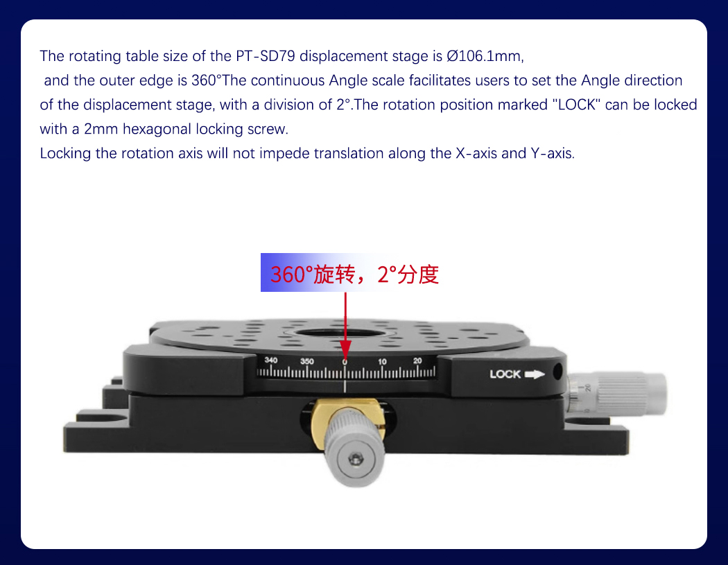 Manual Fine Adjustment Dual Axis Linear Moving Stage PT-SD79/80