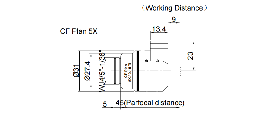 White light interference objective lens CF Plan TI/DI