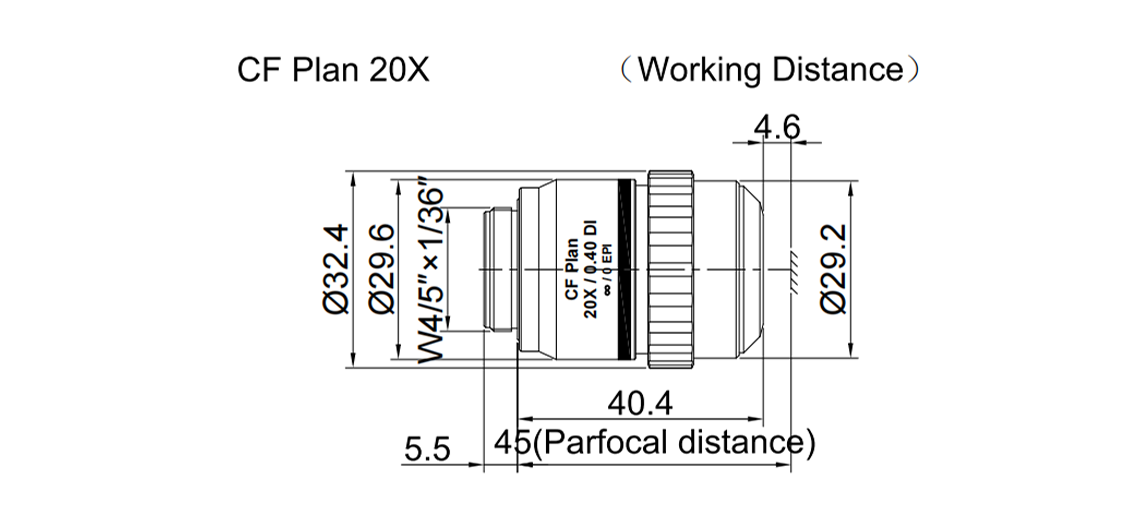 White light interference objective lens CF Plan TI/DI