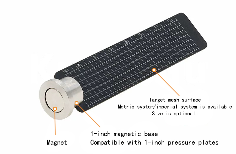 Magnetic base laser baffle, laser engraved metric/imperial scale laser protective baffle Magnetic base laser baffle, laser engraved metric/imperial scale laser protective baffle