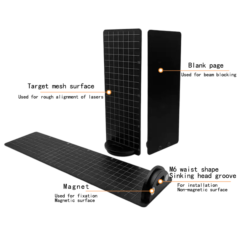 Magnetic base laser baffle, laser engraved metric/imperial scale laser protective baffle Magnetic base laser baffle, laser engraved metric/imperial scale laser protective baffle