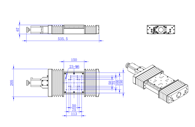 PT-GD150-100(Dust cover) High-precision electric translation stage displacement slide stage PT-GD150-100(Dust cover) High-precision electric translation stage displacement slide stage