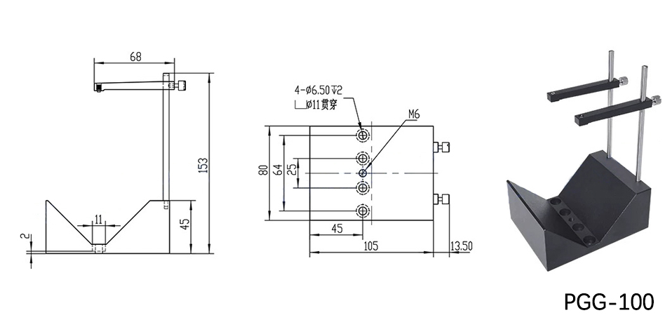 Cylinder clamping device, V-shaped gripper, Laser fixture