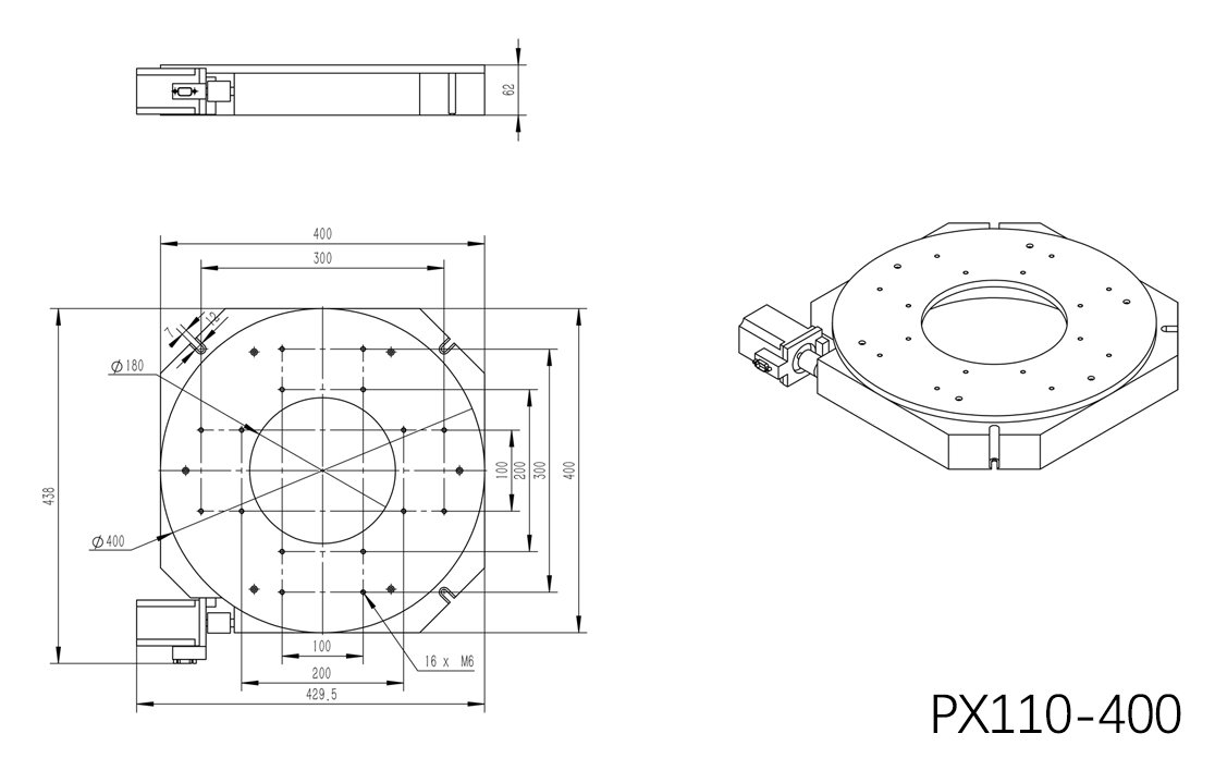 Electric Optical Rotating Platform, Motorized Rotation Stage PX110-400