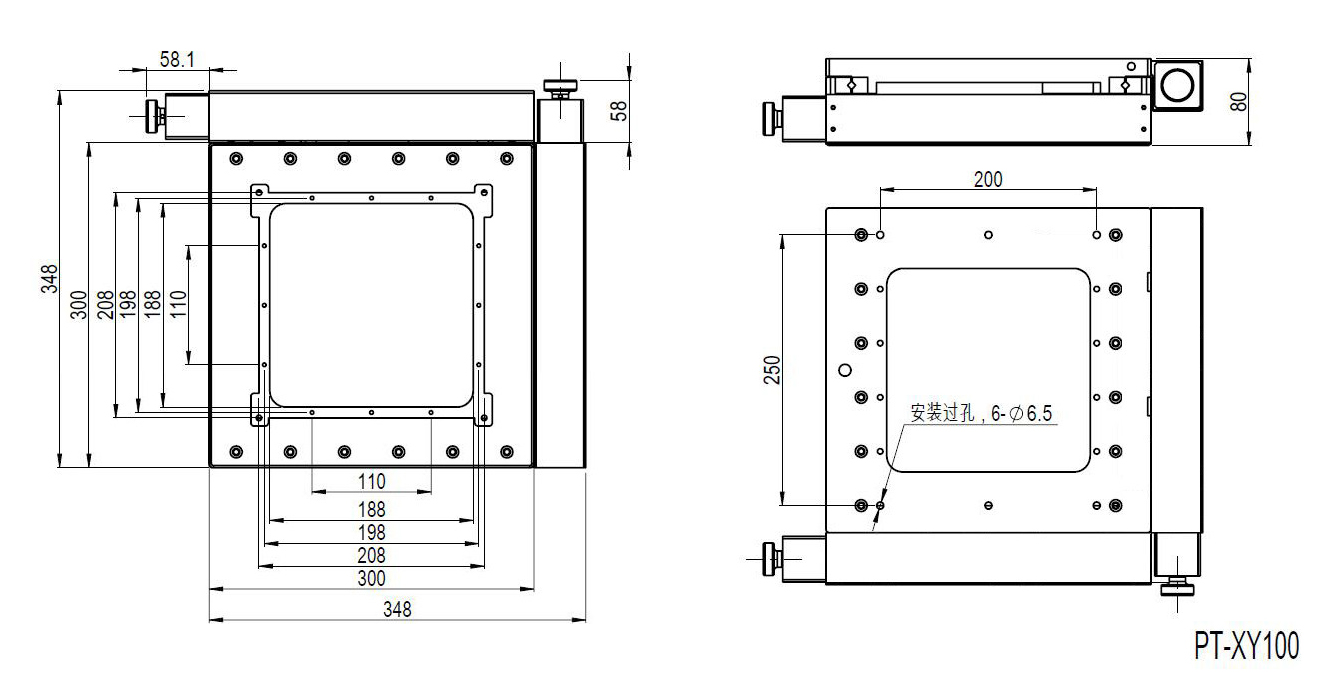 PT-XY100 XY Motorized Microscope Stage PT-XY100 XY Motorized Microscope Stage
