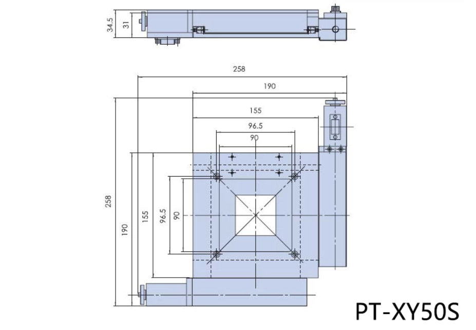 PT-XY50 XY Motorized Microscope Stage PT-XY50 XY Motorized Microscope Stage