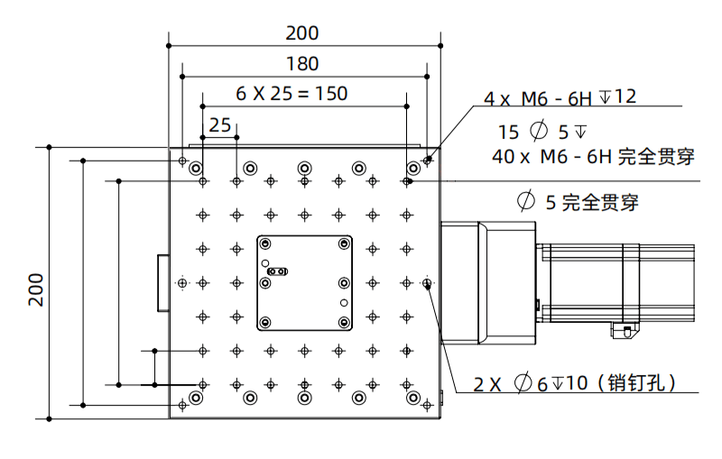 High-precision electric angular positioner. Arc swivel table. Table surface size: 200 × 200 mm High-precision electric angular positioner. Arc swivel table. Table surface size: 200 × 200 mm