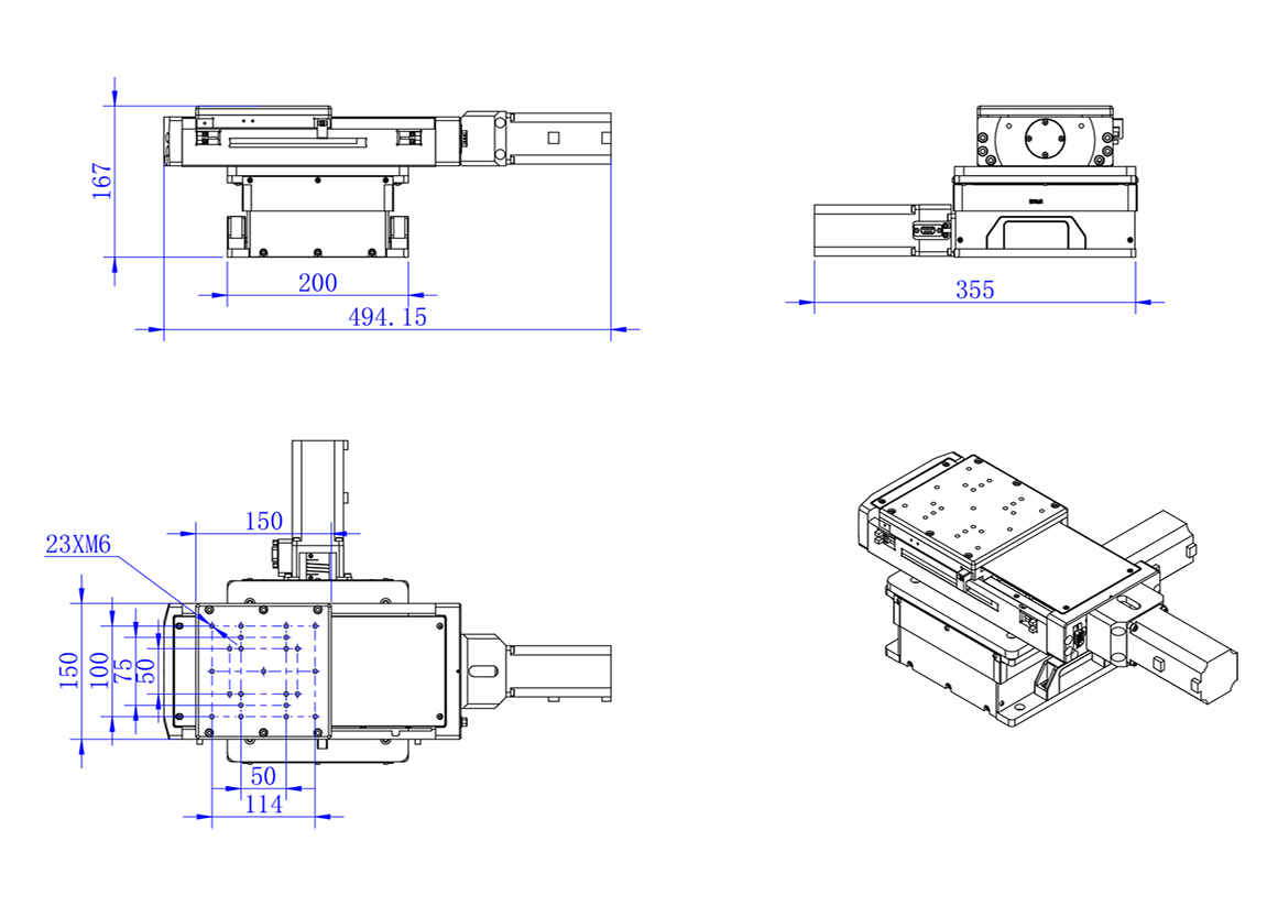 High-precision electric lifting platform   two-dimensional displacement adjustable platform can bear 50 kilograms.