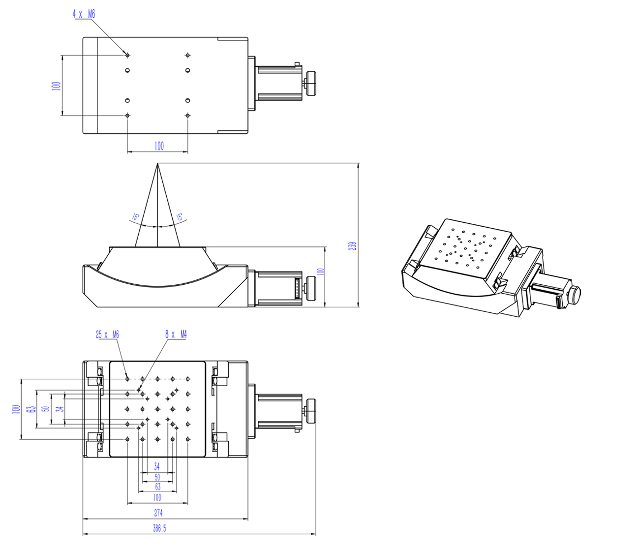 PT-GD304 Motorized Goniometer Stage