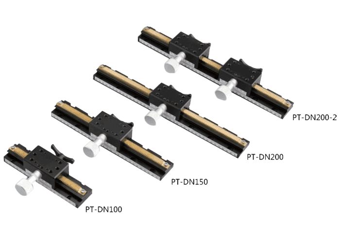  X Axis Manual Linear Stage, Dovetail Slide Bearing PT-DN100/150/200