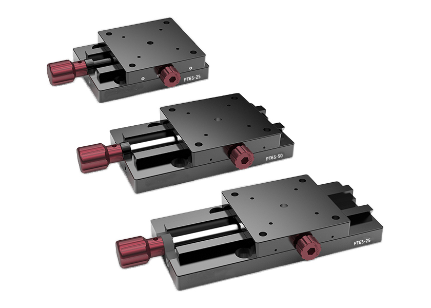 PT65series dovetail groove direct drive manual translation table, one-dimensional manual fine-tuning sliding table, large stroke precision displacement table