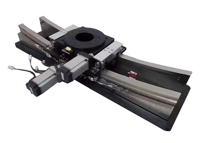 PT-GD308 Motorized Goniometer Stage, Arc Swing Stage ± 7 ° Tilt Adjustment Platform, Load Capacity 150KG