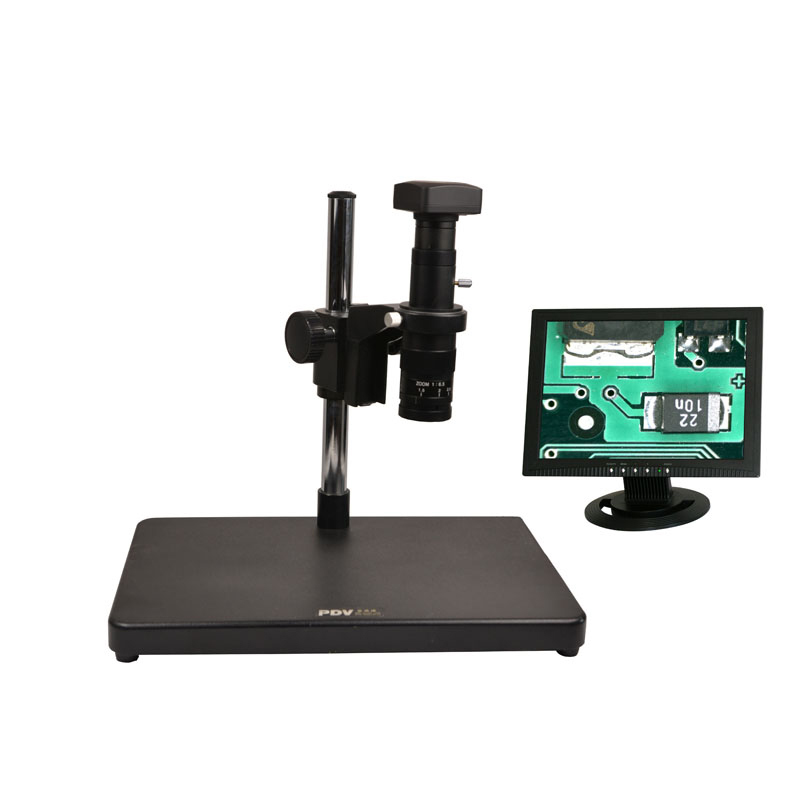 PDVTD-II single-barrel video microscope, extendable working distance objective lens