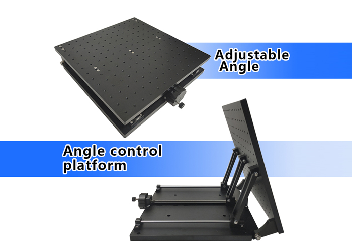 The punching base of manual tilt table angle adjustment platform tilt table bears 70kg of PT-QX400.