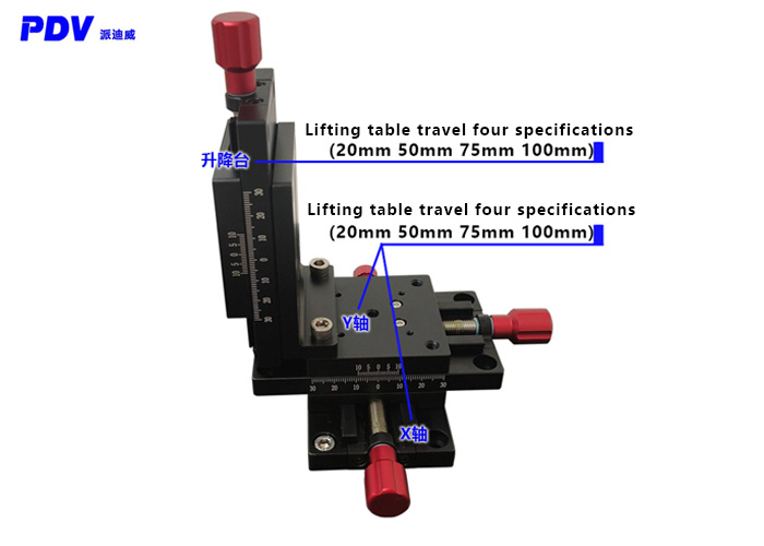 PT-XZ65 Dovetail Guide Series 3D Manual Translation Table (XZ direction)