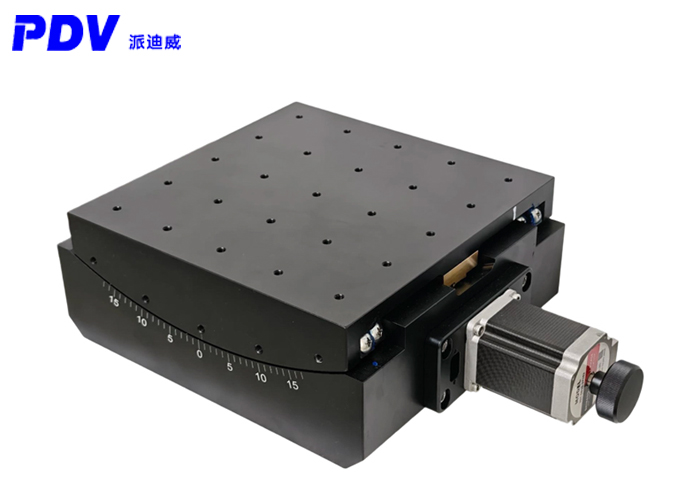 The large-table precision electric corner position stage can bear 50 kilograms of PT-GD250