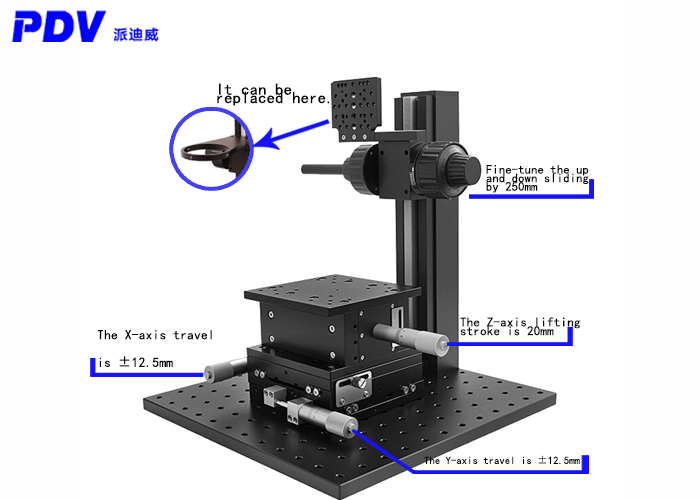 XYZ three-axis adjustment frame coarse and fine adjustment microscope stand 600