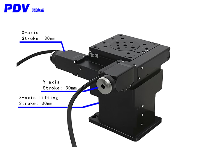 High-precision electric three-dimensional combined lifting and translation stage PT-XYZ30 PT-XYZ30M