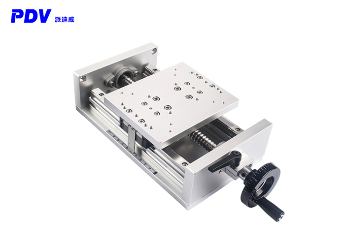 X-axis guide rail ball screw fine-tuning slide table, precision hand-cranked heavy-duty translation table