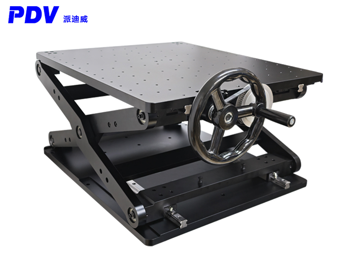 PT-SD5000 Manual Z-axis Scissor-Type Elevating Platform, capable of supporting 180 kilograms with a large stroke of 500mm