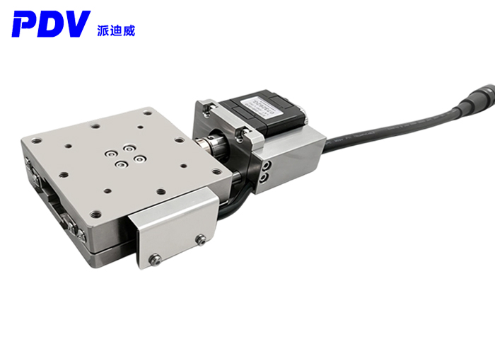 Electric stainless steel automatic slide stage. X-axis slide stage travel: 10 - 15mm. Suitable for optical coupling equipment.
