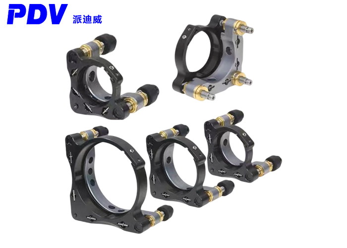 Highly stable optical element reflective lens adjustment frame