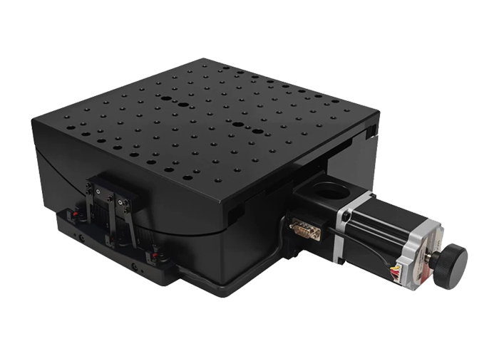 High-precision electric angular positioner. Arc swivel table. Table surface size: 200 × 200 mm