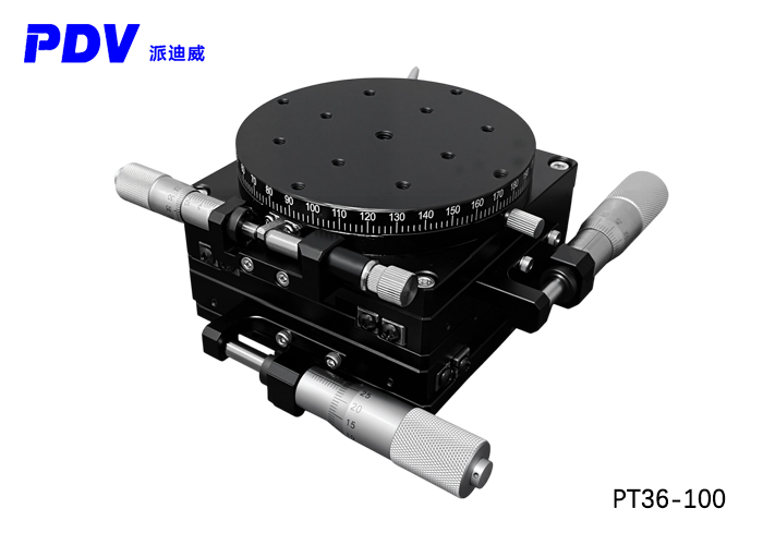 PDV PT36-40/60/80/100/125 XY Manual Multidimensional Combination Platform XY Theta Axis Displacement Platform PDV PT36-40/60/80/100/125 XY Manual Multidimensional Combination Platform XY Theta Axis Displacement Platform