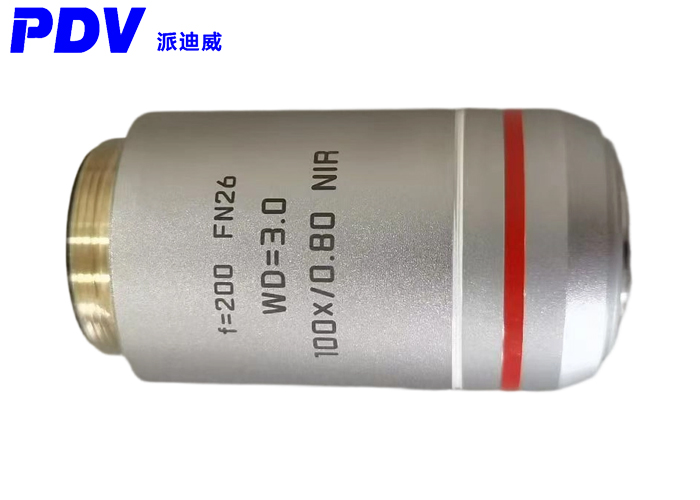 Infrared objective lens, working distance 3.0mm, numerical aperture 0.80NA Infrared objective lens, working distance 3.0mm, numerical aperture 0.80NA