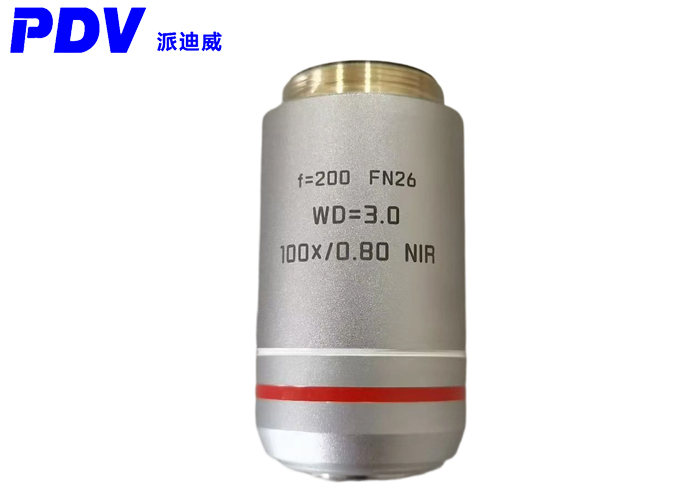 Infrared objective lens, working distance 3.0mm, numerical aperture 0.80NA