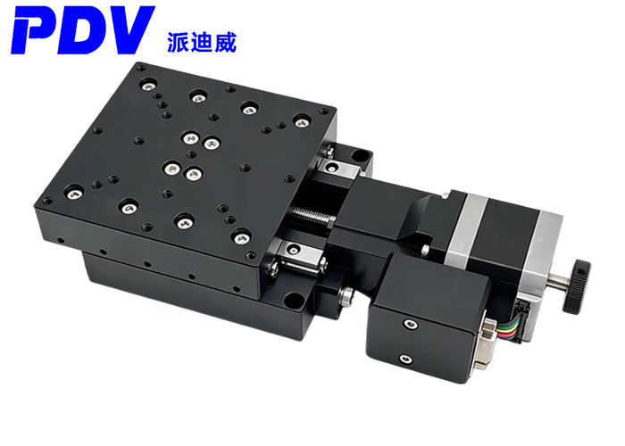 X-axis High Precision Motorized Linear Guide Slide Table PP110-D20, Ball Screw Large Stroke Micro Adjustment Displacement Platform